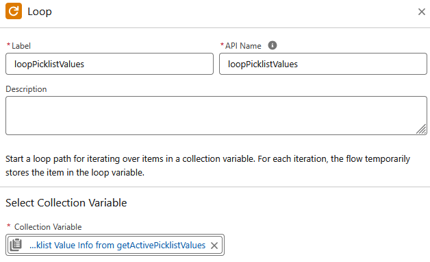 loopPicklistValues